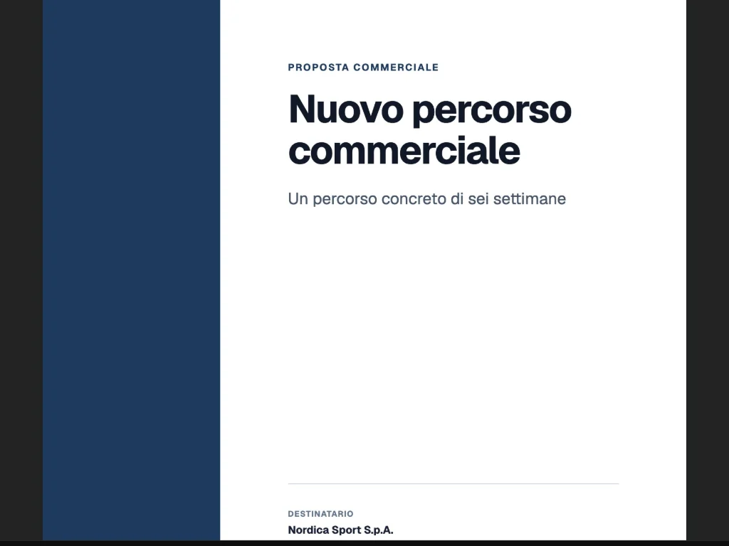 La copertina passa dal tema Classico a Moderno ed Editoriale, poi il colore principale diventa verde.